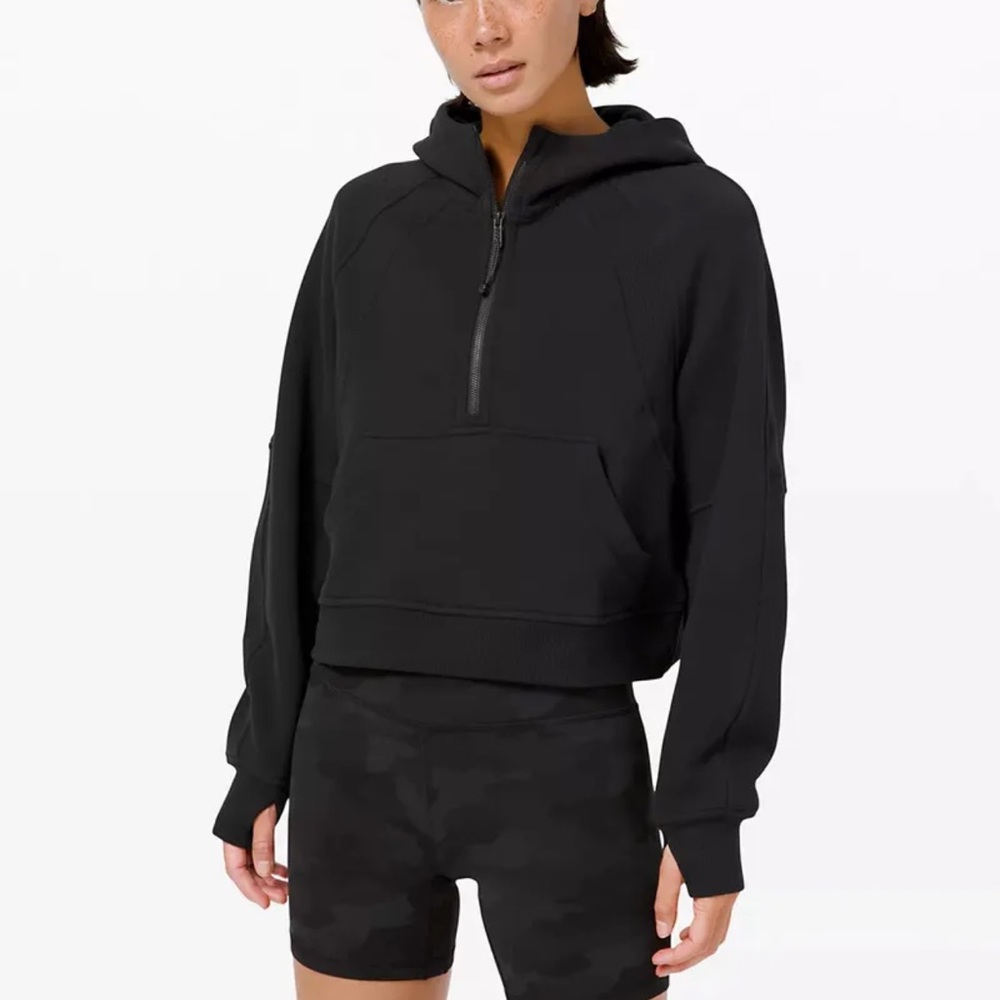 Lululemon Scuba Oversized 1/2 Zip Black Size XL/XXL